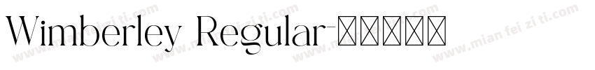 Wimberley Regular字体转换